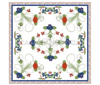 Casa Biancheria | Tovagliolo stampa romagnola Garofano di Faenza tovaglioli di cotone