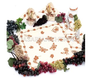 Casa Biancheria | Tovagliolo stampa romagnola Ruggine tovaglioli romagnoli di cotone 2