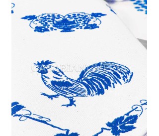 Casa Biancheria | Tovagliolo stampa romagnola Blu tovaglioli romagnoli di cotone 2