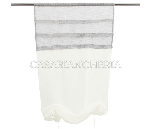 Casa Biancheria | Coppia tendine a vetro regolabili Malesia, tendine per finestra da interno