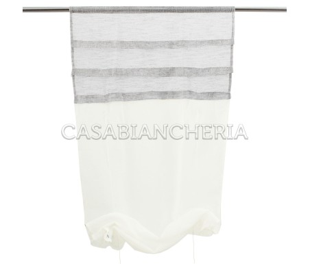 Casa Biancheria | Coppia tendine a vetro regolabili Malesia, tendine per finestra da interno