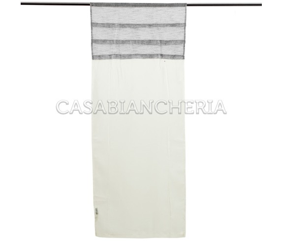 Casa Biancheria | Coppia tendine a vetro regolabili Malesia, tendine per finestra da interno