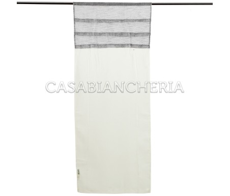 Casa Biancheria | Coppia tendine a vetro regolabili Malesia, tendine per finestra da interno