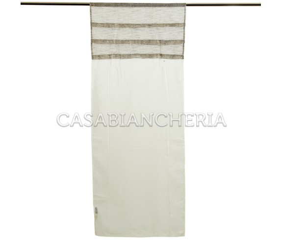 Casa Biancheria | Coppia tendine a vetro regolabili Malesia, tendine per finestra da interno