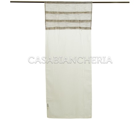 Casa Biancheria | Coppia tendine a vetro regolabili Malesia, tendine per finestra da interno