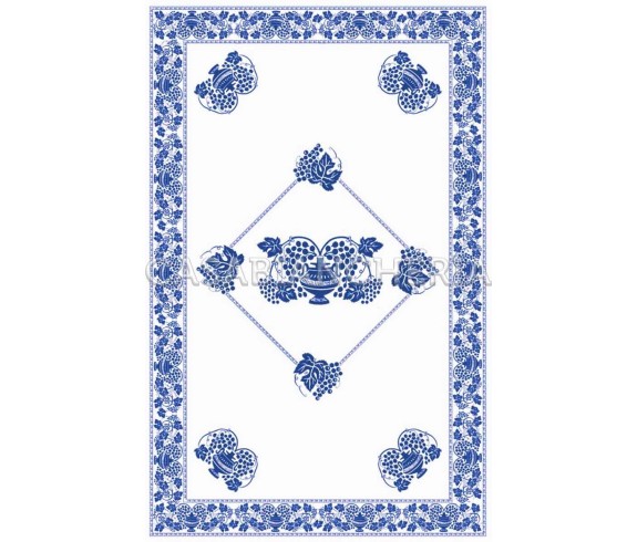 Casa Biancheria | Strofinaccio romagnolo Blu, strofinacci stampa romagnola di cotone