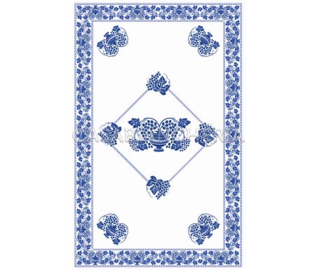 Casa Biancheria | Strofinaccio romagnolo Blu, strofinacci stampa romagnola di cotone