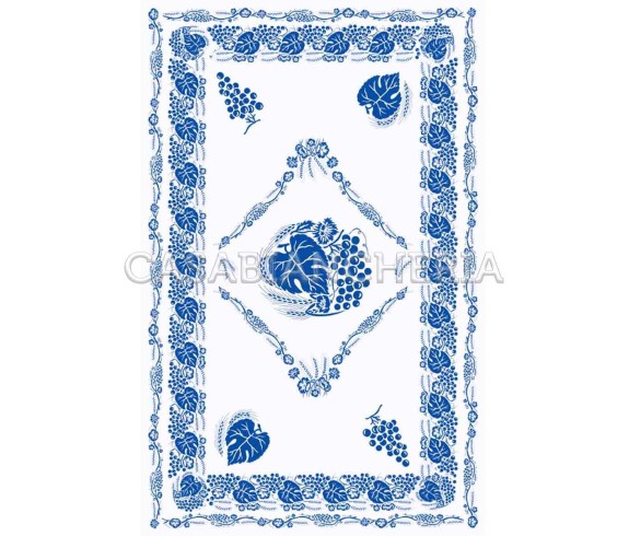 Casa Biancheria | Strofinaccio romagnolo Blu, strofinacci stampa romagnola di cotone