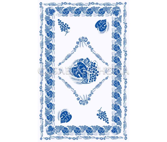 Casa Biancheria | Strofinaccio romagnolo Blu, strofinacci stampa romagnola di cotone