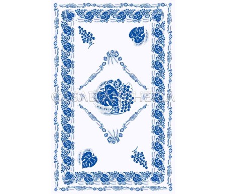 Casa Biancheria | Strofinaccio romagnolo Blu, strofinacci stampa romagnola di cotone