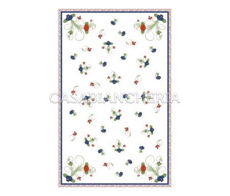 Casa Biancheria | Strofinaccio stampa romagnola Garofano di Faenza, strofinacci romagnoli di cotone