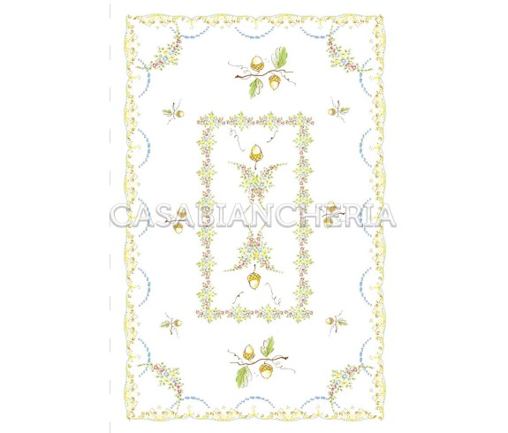 Casa Biancheria | Strofinaccio stampa romagnola Ghiande, strofinacci romagnoli di cotone