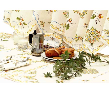 Casa Biancheria | Strofinaccio stampa romagnola Ghiande, strofinacci romagnoli di cotone