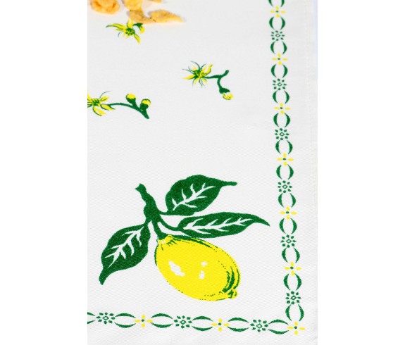 Casa Biancheria | Strofinaccio stampa romagnola Limoni, asciugapiatti da cucina romagnoli