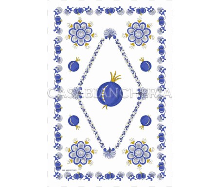 Strofinaccio stampa romagnola Melograno, strofinacci romagnoli | Casabiancheria