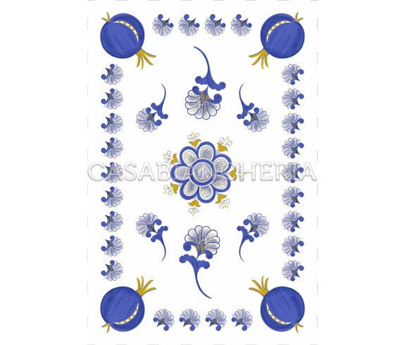 Strofinaccio stampa romagnola Melograno, strofinacci romagnoli | Casabiancheria