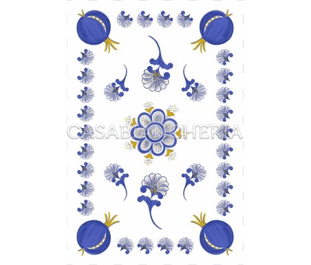 Strofinaccio stampa romagnola Melograno, strofinacci romagnoli | Casabiancheria