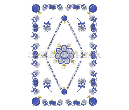 Strofinaccio stampa romagnola Melograno, strofinacci romagnoli | Casabiancheria