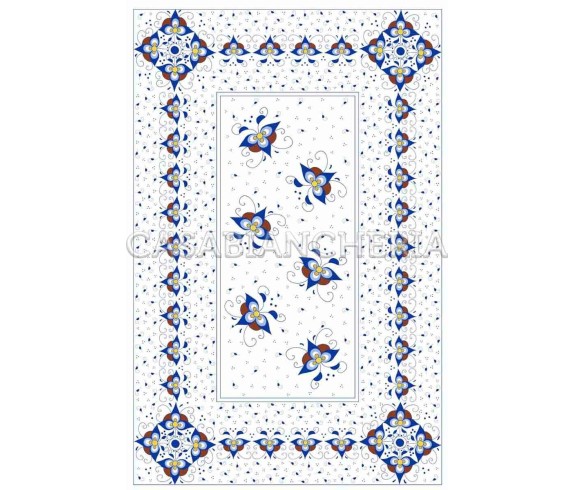 Casa Biancheria | Strofinaccio stampa romagnola Palmetta, strofinacci romagnoli faentini