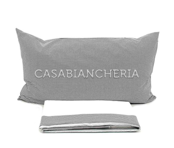 Casa Biancheria | Completo copripiumino matrimoniale Rebecca Home Pied de Poule copripiumini di cotone