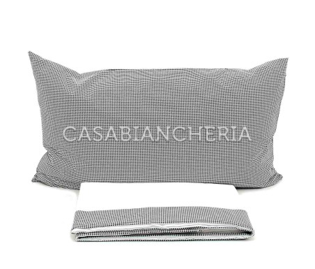 Casa Biancheria | Completo copripiumino matrimoniale Rebecca Home Pied de Poule copripiumini di cotone