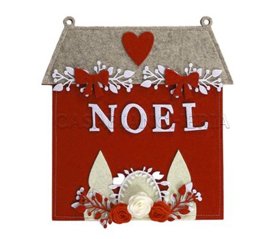 Casa Biancheria | Fuori porta Noel in feltro addobbo fuoriporta in feltro decorativo