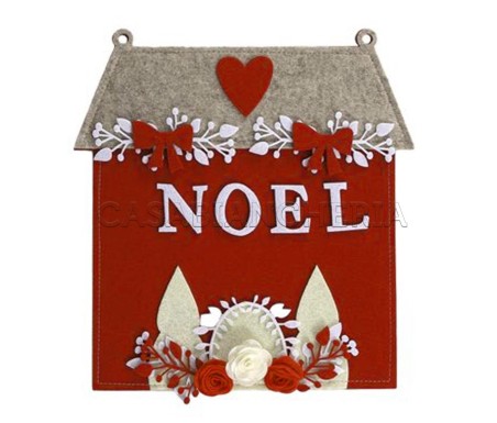 Casa Biancheria | Fuori porta Noel in feltro addobbo fuoriporta in feltro decorativo