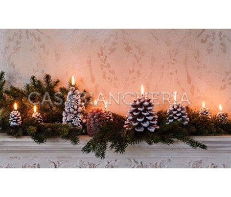 Casa Biancheria | Candela natalizia Pigna candele decorative