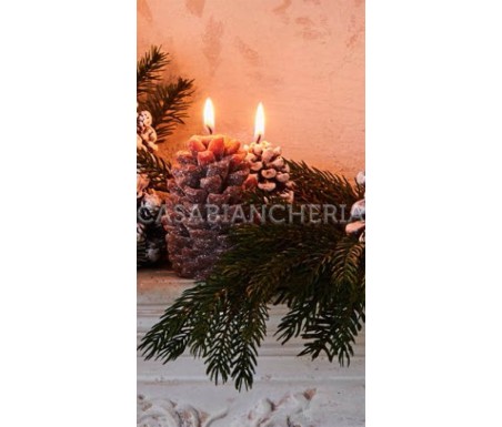 Casa Biancheria | Candela natalizia Pigna candele decorative