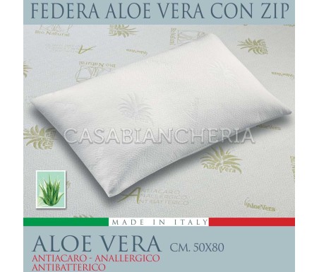 Sottofedera Aloe Vera con cerniera