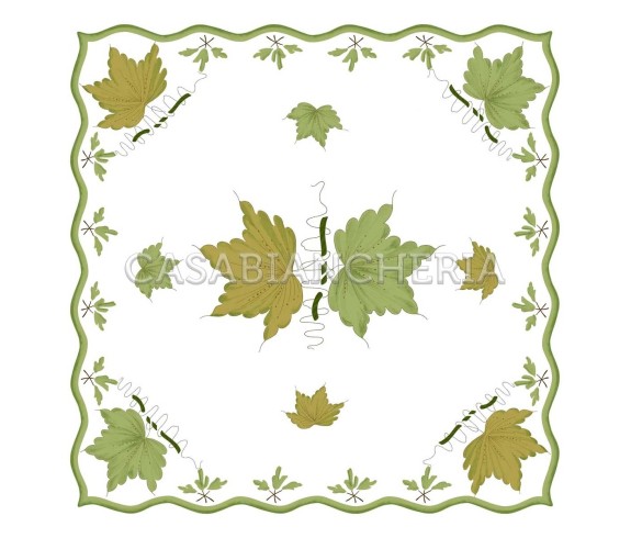 Tovaglia Romagnola Foglie - Casabiancheria.it