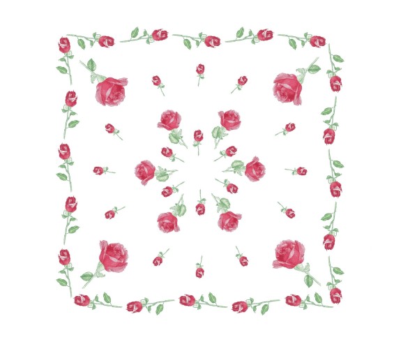 Tovaglia Rose Rosse, tovaglia con tovaglioli stampe romagnole | Casa Biancheria