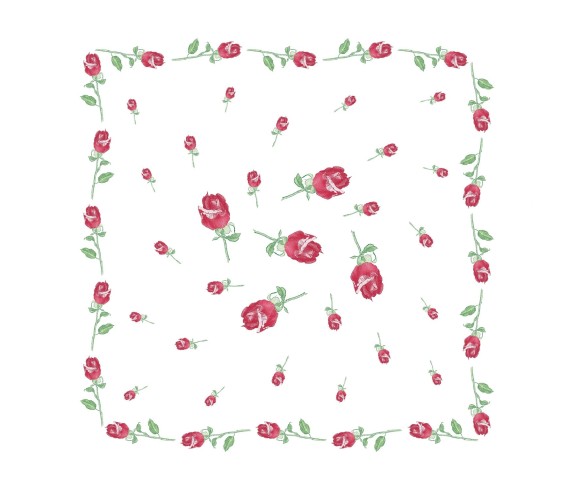 Tovaglia Rose Rosse, tovaglia con tovaglioli stampe romagnole | Casa Biancheria