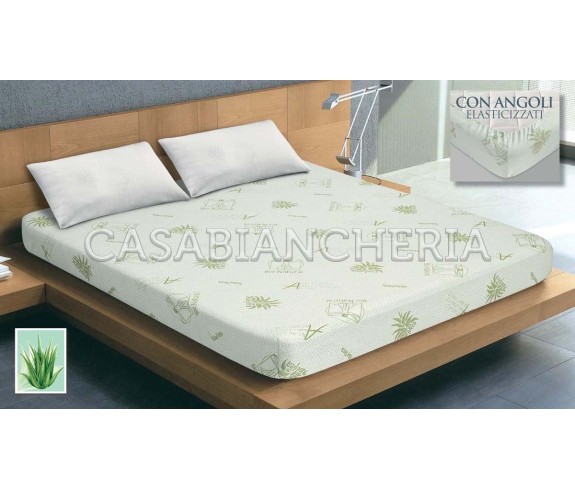 Casa Biancheria | Coprimaterasso Antiacaro con Aloe Vera salva materasso antiacaro