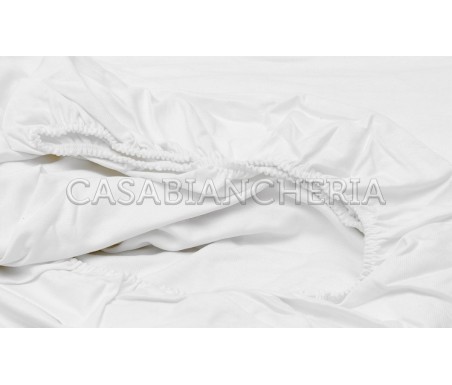 Casa Biancheria | Coprimaterasso irrestringibile Poker con angoli coprimaterasso di cotone