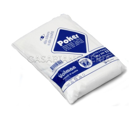 Casa Biancheria | Coprimaterasso irrestringibile Poker con angoli coprimaterasso di cotone