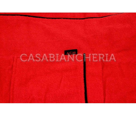Casa Biancheria | Accappatoio con cappuccio Milan originale Figc accappatoio di spugna