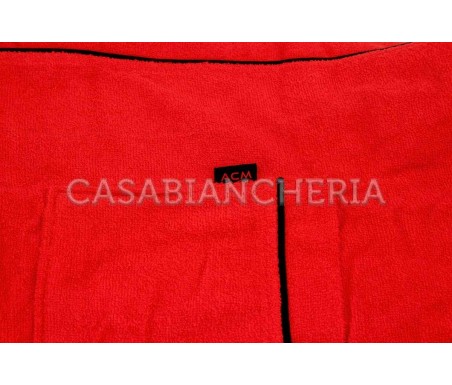 Casa Biancheria | Accappatoio con cappuccio Milan originale Figc accappatoio di spugna