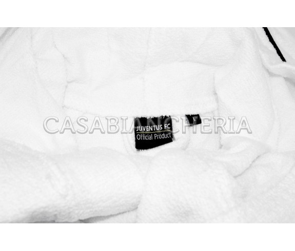 Casa Bianchreria | Accappatoio con cappuccio Juventus originale Figc accappatoi di spugna sportivi