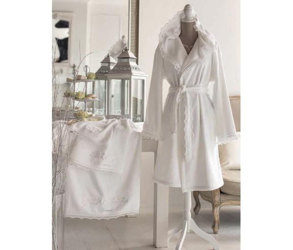 Blumarine Casa Biancheria | Accappatoio di spugna Blumarine Delizia accappatoio Blumarine