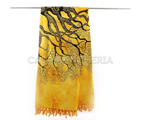 Casa Biancheria | Telo arredo copritutto Batik Albero foulard copridivano di cotone