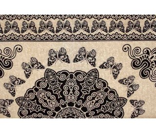 Casa Biancheria | Telo arredo copritutto Batik Black Butterfly teli arredo di cotone 2