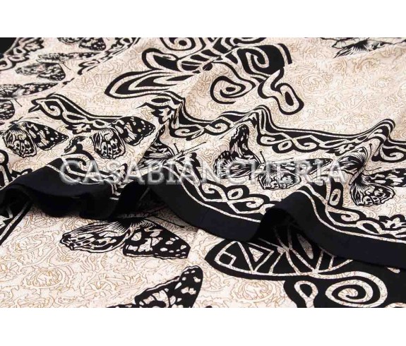 Casa Biancheria | Telo arredo copritutto Batik Black Butterfly teli arredo di cotone