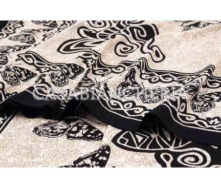 Casa Biancheria | Telo arredo copritutto Batik Black Butterfly teli arredo di cotone