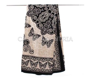 Casa Biancheria | Telo arredo copritutto Batik Black Butterfly teli arredo di cotone