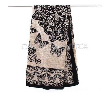 Casa Biancheria | Telo arredo copritutto Batik Black Butterfly teli arredo di cotone