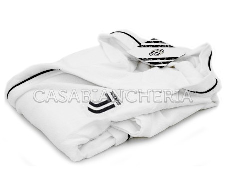 Casa Bianchreria | Accappatoio con cappuccio Juventus originale Figc accappatoi di spugna sportivi