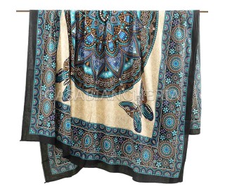 Casa Biancheria | Telo arredo copritutto Batik Blu Butterfly copriletto di cotone