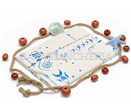 Casa Biancheria | Tovaglia stampe artistiche romagnole Conchiglie con o senza tovaglioli tovaglie di cotone