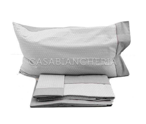 Casa Biancheria | Completo copripiumino matrimoniale Silvia Optical copripiumini di cotone